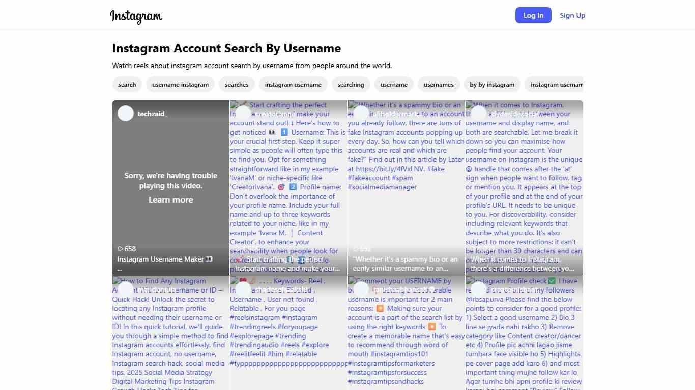 Instagram Account Search By Username