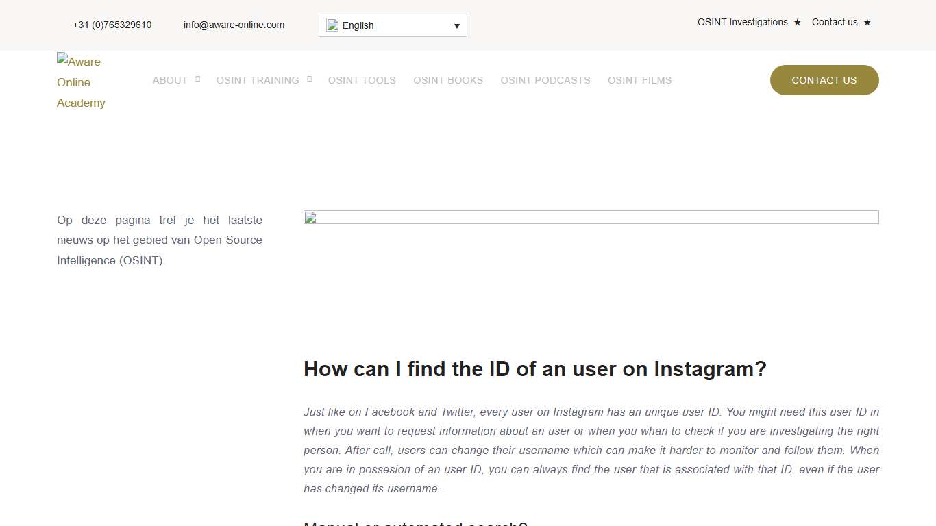 Find an Instagram user ID - OSINT Tutorials - Aware Online Academy
